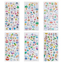 Наклейки гелевые "Вкусный микс", 17,5х9 см, ассорти 6 видов, FUNSTER (ФАНСТЕР), 666082 - фото 15093932