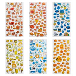 Наклейки гелевые "Аппетитное ассорти", 17,5х9 см, ассорти 6 видов, FUNSTER (ФАНСТЕР), 666083 - фото 15093933