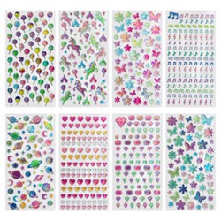 Наклейки гелевые "Яркое ассорти", 17,5х9 см, ассорти 8 видов, FUNSTER (ФАНСТЕР), 666101 - фото 15093949