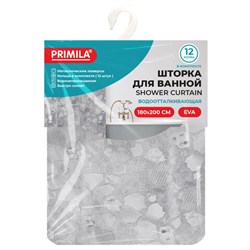 Шторка для ванной EVA, 180х200 см, кольца в комплекте, СЕРАЯ ЛЕДЯНАЯ СВЕЖЕСТЬ, PRIMILA (ПРИМИЛА), 700101 - фото 15094004