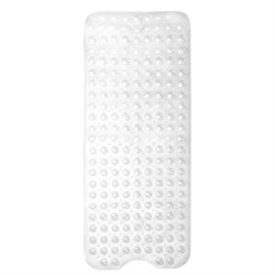 Коврик для ванны противоскользящий 100х40 см, "Полусферы", прозрачный, ПВХ, присоски, PRIMILA (ПРИМИЛА), 700376 - фото 15094024