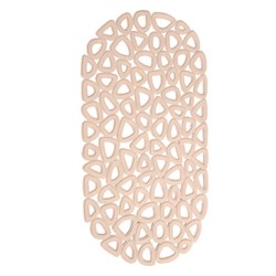 Коврик для ванны противоскользящий 68х37 см, "Треугольники", овальный, бежевый, ПВХ, PRIMILA (ПРИМИЛА), 700380 - фото 15094028