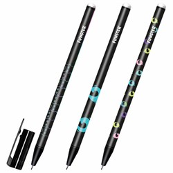 Ручка стираемая гелевая с принтом FUNSTER (ФАНСТЕР) "BLACK CAT", СИНЯЯ, корпус ассорти, игольчатый наконечник 0,5 мм, линия 0,35 мм, 144415 - фото 15095764