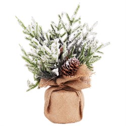 Ель новогодняя искусственная настольная 34 см с шишками, литой ПЭТ, ЗОЛОТАЯ СКАЗКА, 592012 - фото 15097594