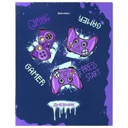 Дневник 5-11 класс 48 л., твердый, BRAUBERG, глянцевая ламинация, с подсказом, "GAMER", 106629 - фото 15104297