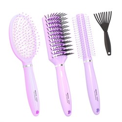 Расческа для волос НАБОР 3 шт + щетка для чистки В ПОДАРОК MONTE VITA (МОНТЕ ВИТА), 457436 - фото 15104378