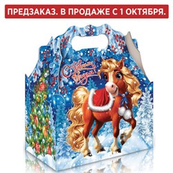 Подарок новогодний "ЛАРЕЦ ЗЛАТИК", НАБОР конфет 1000 г, картонная коробка, МОСУПАК - фото 15106161