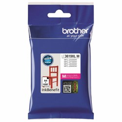Картридж струйный BROTHER (LC3619XLM) для MFC-J3530DW/J3930DW, пурпурный, оригинальный, ресурс 1500 страниц - фото 15110177