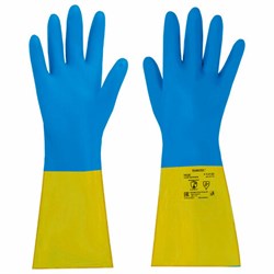 Перчатки латексно-неопреновые КЩС, ULTRA NEOPRENE, химически устойчивые, размер 7-7,5 S (малый), RABBITEX (РАББИТЕКС), 701113 - фото 15117605