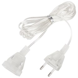 Удлинитель для электрогирлянд 5 м, прозрачный шнур, пакет, ЗОЛОТАЯ СКАЗКА, 592555 - фото 15127811