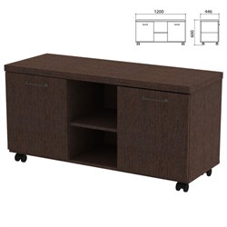 Тумба-креденция "Приоритет" 1200х446х600 мм, 2 двери, венге (КОМПЛЕКТ) - фото 15128372