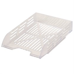 Лоток горизонтальный для бумаг BRAUBERG ECO, 330х245х65 мм, сетчатый, прозрачный, 239013 - фото 15131600