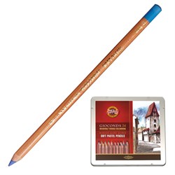 Карандаши цветные пастельные KOH-I-NOOR "Gioconda", 24 цвета, мягкие, металлическая коробка, 8828024001PL - фото 15133369