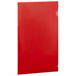 Папка-уголок прозрачная А4 BRAUBERG UNIVERSAL, красная, 0,10 мм, со штрихкодом, 273047 - фото 15135273