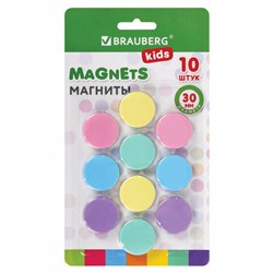 Магниты 30 мм, НАБОР 10 шт., "MACAROONS", BRAUBERG KIDS, блистер, 272521 - фото 15140112
