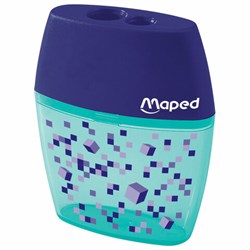 Точилка с контейнером MAPED (Франция) "Pixel Party", 2 отверстия, яркий цвет корпуса, 035023 - фото 15140114