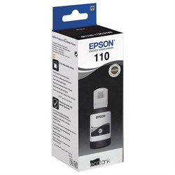 Чернила EPSON 110 (C13T03P14A) для СНПЧ EPSON M1100/1120/2140, черные, ОРИГИНАЛЬНЫЕ - фото 15140176