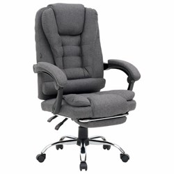 Кресло офисное CROMEX (КРОМЕКС) "Chill MS-005", с функцией вибромассажа, подножка, ткань, серое, 532959 - фото 15140275