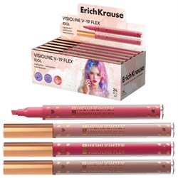 Текстовыделитель с гибким наконечником ERICH KRAUSE "Visioline V-19 Flex Idol", АССОРТИ, 63551 - фото 15141941