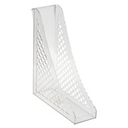 Лоток вертикальный для бумаг BRAUBERG ECO, 240х80х290 мм, сетчатый, прозрачный, 239016 - фото 15141951