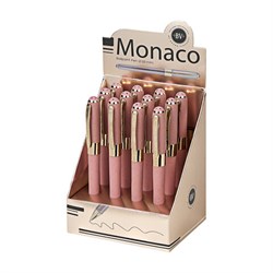 Ручка шариковая BRUNO VISCONTI MONACO SPACE, СИНЯЯ, розовый корпус с глиттером, линия 0,4 мм, 20-0125/53 - фото 15143693