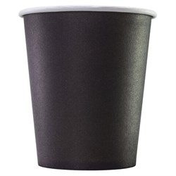 Стакан одноразовый бумажный 250/280 мл, D 80 мм, КОМПЛЕКТ 50 шт., однослойный, ЧЕРНЫЙ, холодное/горячее, ФОРМАЦИЯ, HB80-280-0458 - фото 15144278