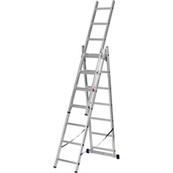 Трехсекционная алюминиевая лестница Сибртех 97817 - фото 15144311