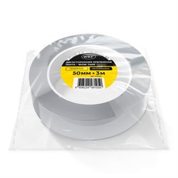 Многоразовая двухсторонняя прозрачная крепежная лента, скотч NANO tape, 3 м x 5 см, толщина 1 мм, WBZ (ВБЗ), 700427 - фото 15150943