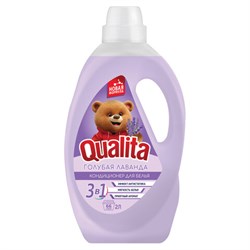 Кондиционер-ополаскиватель для белья 2 л, QUALITA "Голубая лаванда", с антистатиком, 14363 - фото 15155665