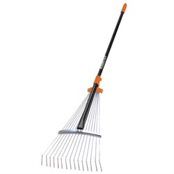 Грабли веерные 15 зубьев раздвижные, захват 20-60 см, ОБЩАЯ ДЛИНА 120-150 см, RABBITEX (РАББИТЕКС) "LONG HANDLE", 700495 - фото 15163571