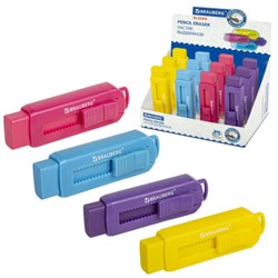 Ластик выдвижной BRAUBERG "Slider", 88х26х21 мм, яркие цвета корпуса ассорти, 271985 - фото 15175291