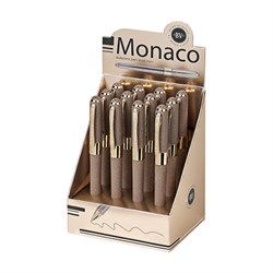 Ручка шариковая BRUNO VISCONTI MONACO SPACE, СИНЯЯ, серый корпус с глиттером, линия 0,4 мм, 20-0125/51 - фото 15177066