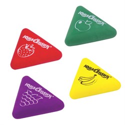 Ластик ЮНЛАНДИЯ "Трио", 35х35х10 мм, цвет ассорти, треугольный, 228072 - фото 15194638