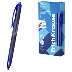 Ручка-роллер автоматическая ERICH KRAUSE "TipFlow Stick Matic Original", СИНЯЯ, линия 0,4 мм, 63700 - фото 15199379