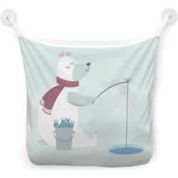 Настенная сетка-органайзер для ванной для игрушек JoyArty Полярный рыбак - фото 15205449