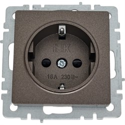 Одноместная розетка IEK Brite рс14-1-0-бртб - фото 15206244