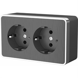 Двойная розетка WERKEL WL15-02-03 Gallant - фото 15219588