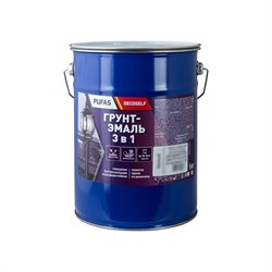 Грунт-эмаль Pufas 3 в 1 серая (мат.) Decoself (5кг) - фото 15230117