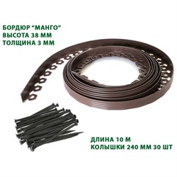 Садовый пластиковый бордюр ГеоПластБорд Манго - фото 15248880