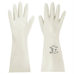 Перчатки нитриловые КЩС, EXTRA STRONG, химически устойчивые, белые, размер 8-8,5, M (средний), RABBITEX (РАББИТЕКС), 700915 - фото 15271000