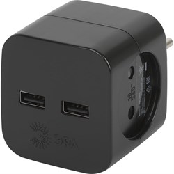 Электрический разветвитель ЭРА SP2USBB - фото 15274474