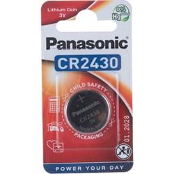 Батарейка Panasonic CR2430 3В бл/1 литиевая дисковая - фото 15360513