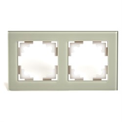 Горизонтальная 2-местная рамка Stekker GFR00-7002-07 серия Катрин - фото 15478470