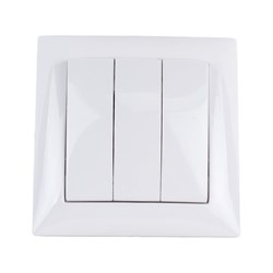 Трехклавишный выключатель Кунцево-Электро СЕЛЕНА С0510-406 - фото 15490505