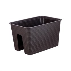 Кашпо IDEA на перила РОТАНГ 12л М 3227 коричневый - фото 15612153