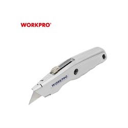 Алюминиевый выдвижной строительный нож WORKPRO WP213006 - фото 15665580