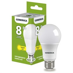 Светодиодная лампа Generica LL-A60-08-230-30-E27-G - фото 15687275