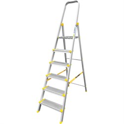 Профессиональная алюминиевая анодированная стремянка Алюмет АS706 - фото 15708554