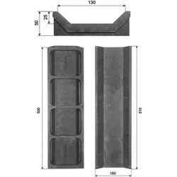 Лоток водоотведения NeoКомпозит ЛВ-50 С - фото 15760941