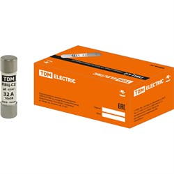 Быстродействующая плавкая вставка TDM ELECTRIC ПВЦ-С2 10х38 aR 32А - фото 15791304